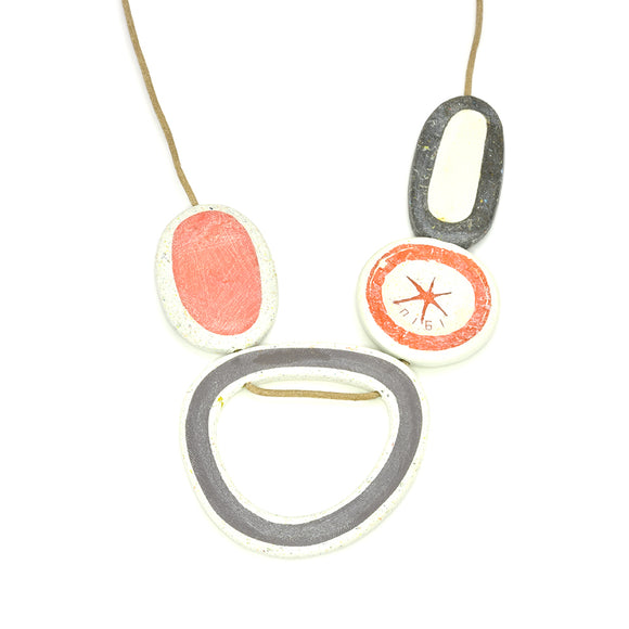 Star and coral stacked necklace
