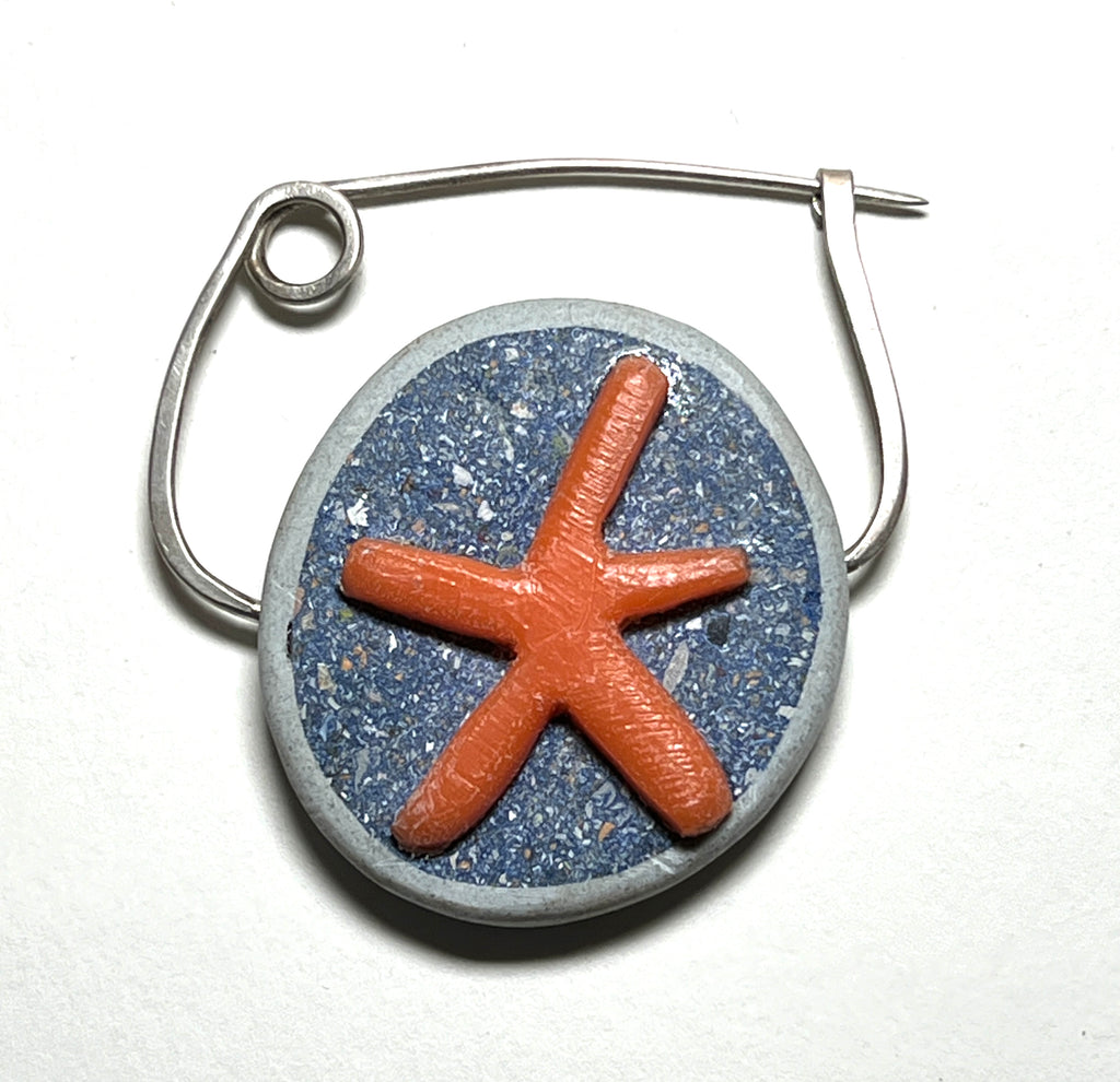Star fish fibula brooch