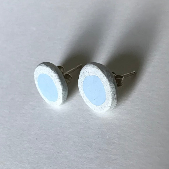 Pebble Stud Earrings (pale blue)
