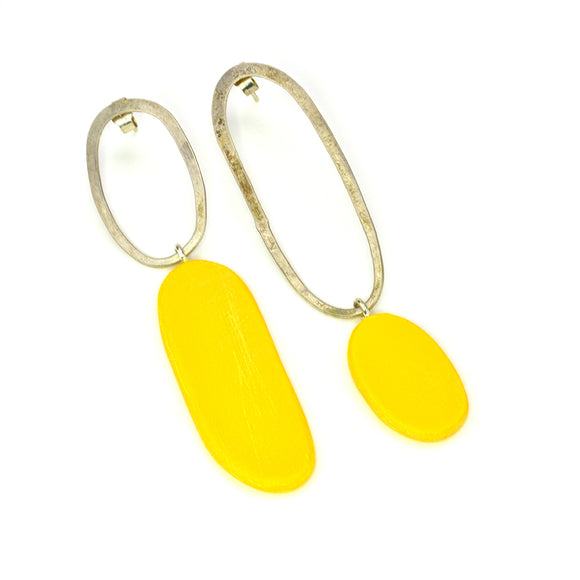 Big and Odd Earrings (yellow)