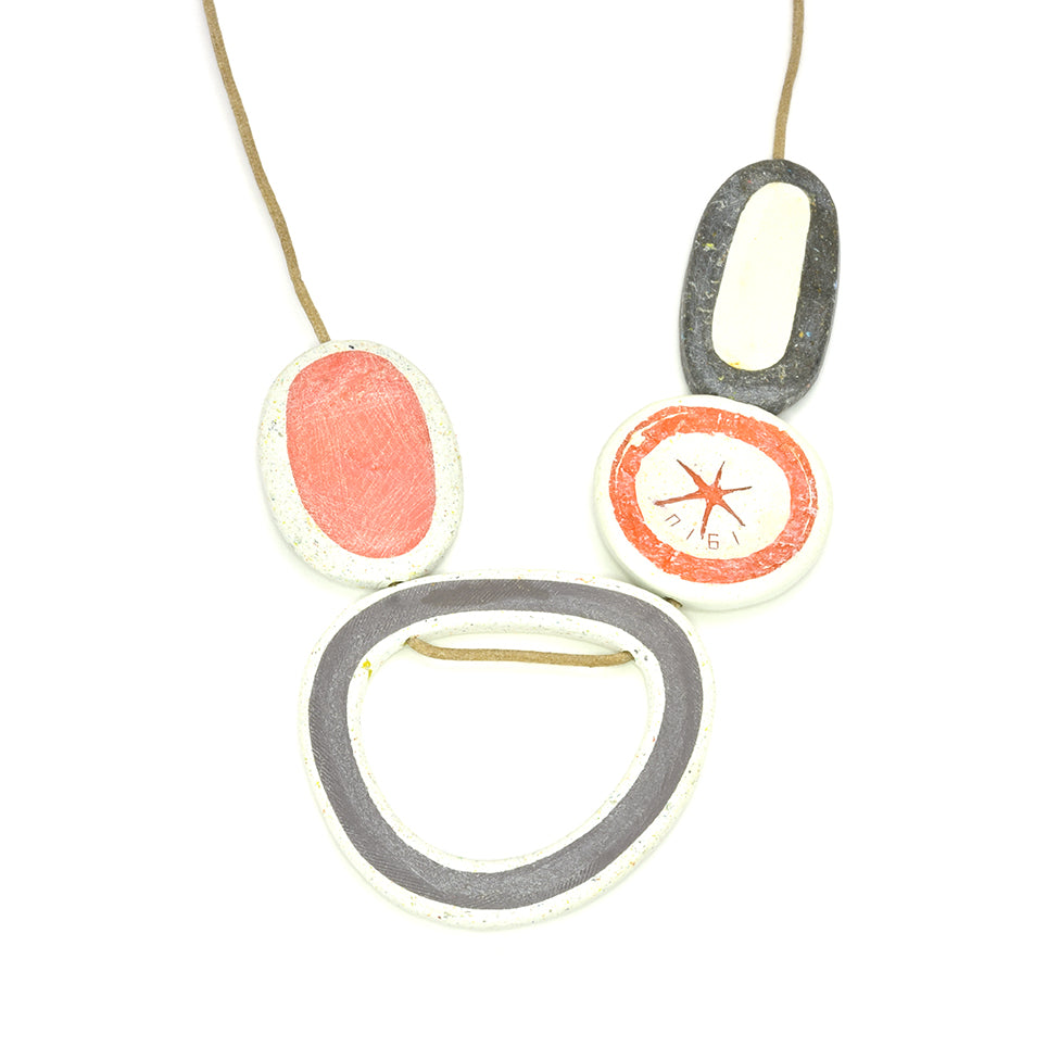 Star and coral stacked necklace